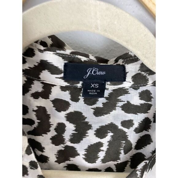 J. CREW | Cotton Voile Beach Shirt in Leopard Print E130 - Picture 5 of 6